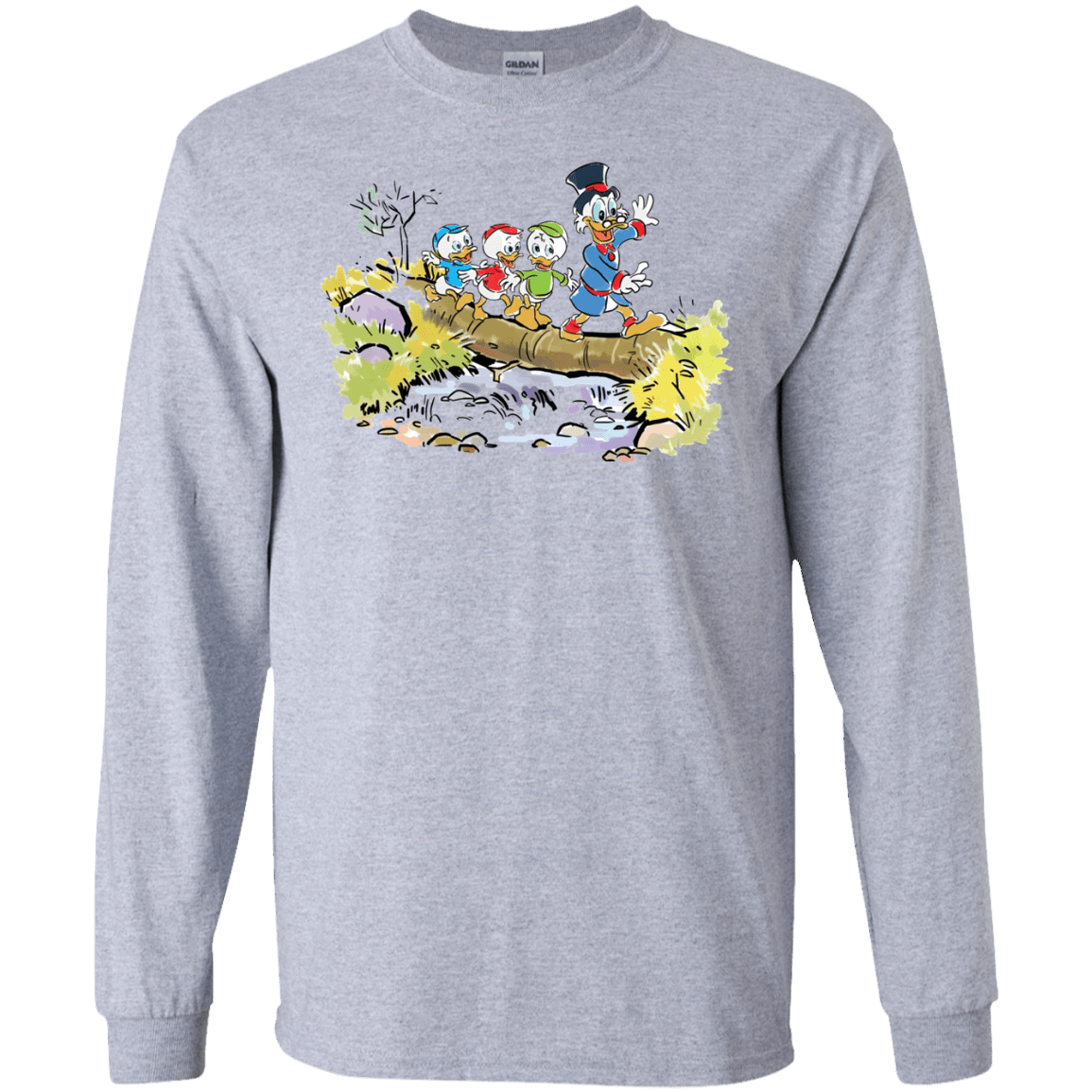 T-Shirts Sport Grey / S Duck Tails Men's Long Sleeve T-Shirt