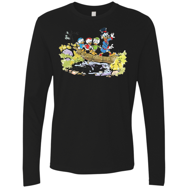 T-Shirts Black / S Duck Tails Men's Premium Long Sleeve
