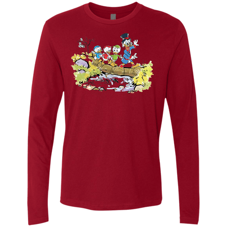 T-Shirts Cardinal / S Duck Tails Men's Premium Long Sleeve