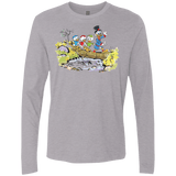 T-Shirts Heather Grey / S Duck Tails Men's Premium Long Sleeve