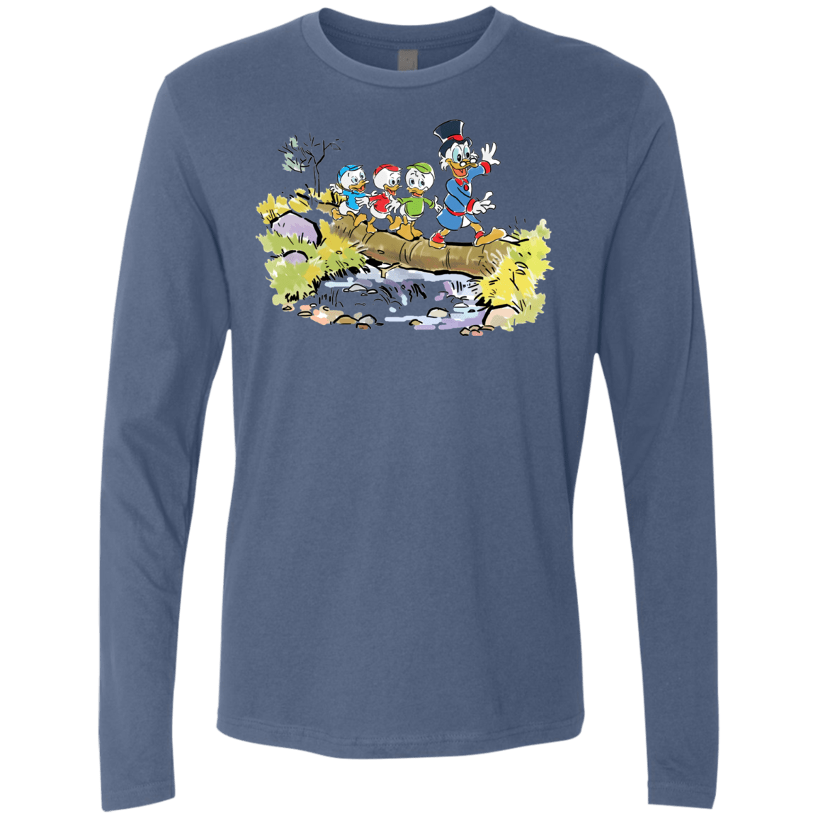 T-Shirts Indigo / S Duck Tails Men's Premium Long Sleeve