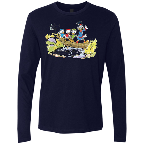 T-Shirts Midnight Navy / S Duck Tails Men's Premium Long Sleeve