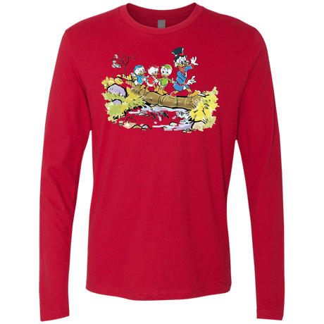 T-Shirts Red / S Duck Tails Men's Premium Long Sleeve