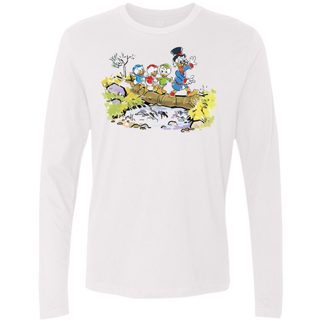 T-Shirts White / S Duck Tails Men's Premium Long Sleeve
