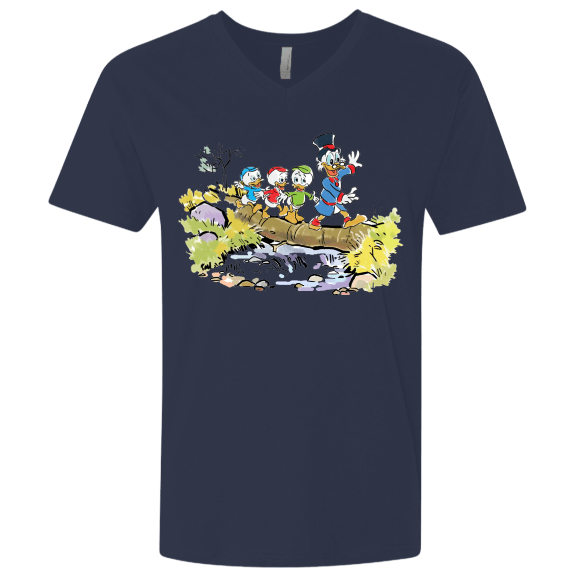 T-Shirts Midnight Navy / X-Small Duck Tails Men's Premium V-Neck