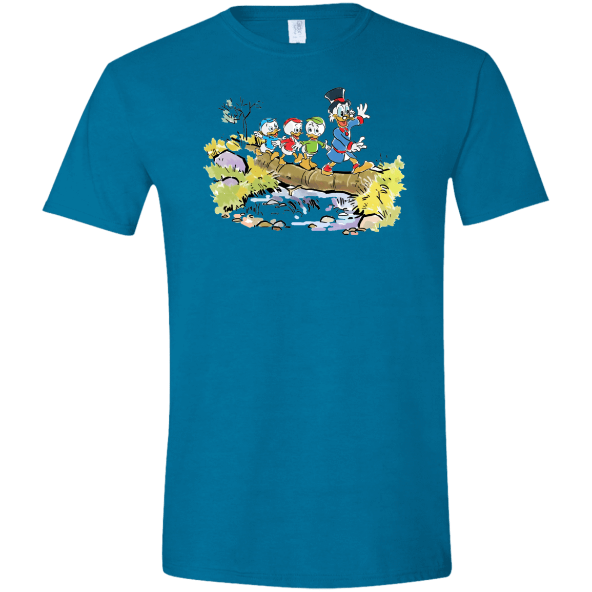 T-Shirts Antique Sapphire / S Duck Tails Men's Semi-Fitted Softstyle