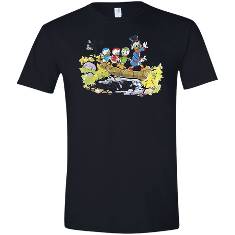 T-Shirts Black / X-Small Duck Tails Men's Semi-Fitted Softstyle