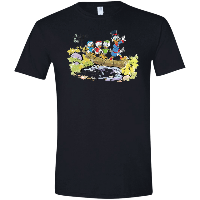 T-Shirts Black / X-Small Duck Tails Men's Semi-Fitted Softstyle