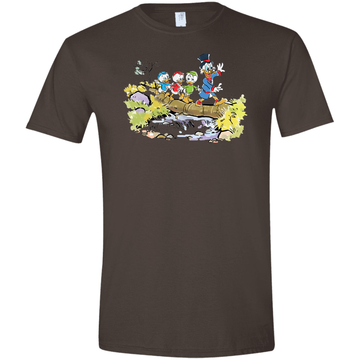 T-Shirts Dark Chocolate / S Duck Tails Men's Semi-Fitted Softstyle