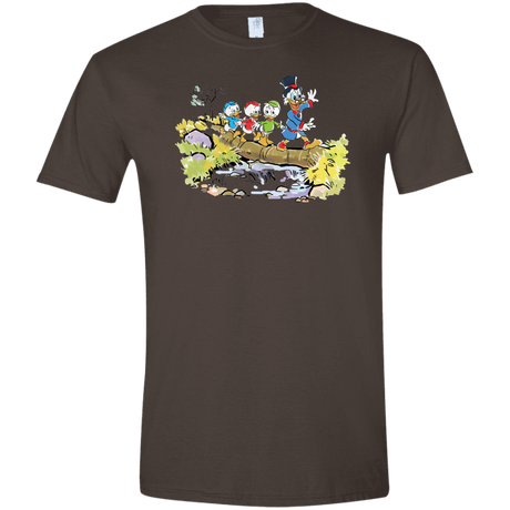 T-Shirts Dark Chocolate / S Duck Tails Men's Semi-Fitted Softstyle