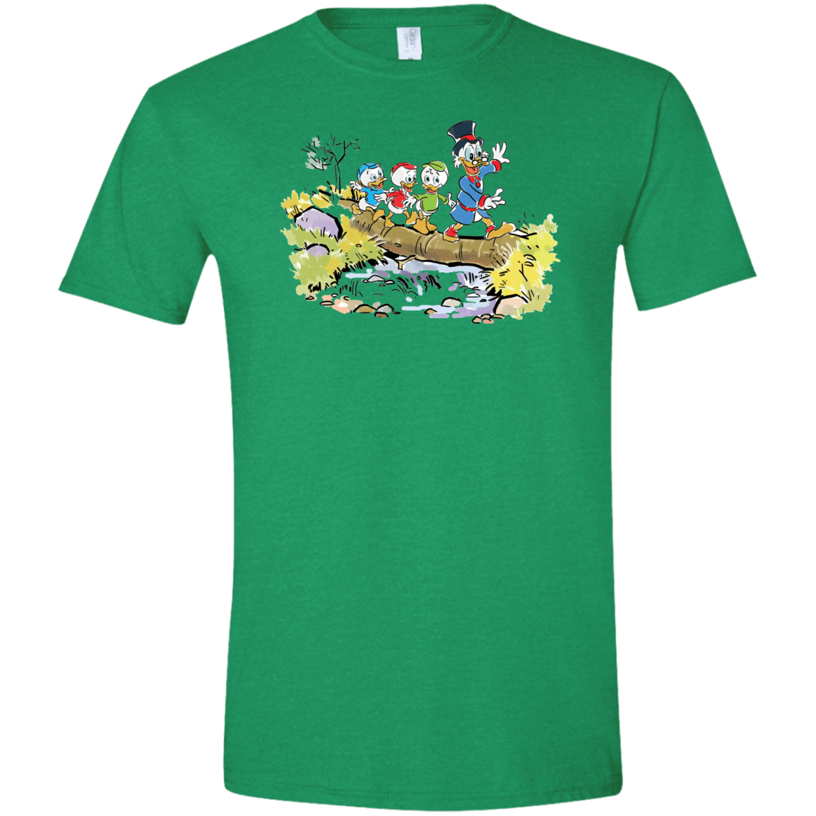 T-Shirts Heather Irish Green / S Duck Tails Men's Semi-Fitted Softstyle