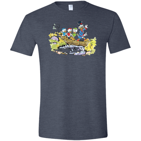 T-Shirts Heather Navy / S Duck Tails Men's Semi-Fitted Softstyle