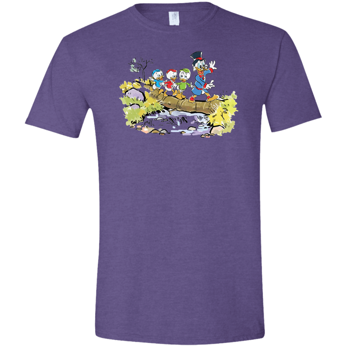 T-Shirts Heather Purple / S Duck Tails Men's Semi-Fitted Softstyle