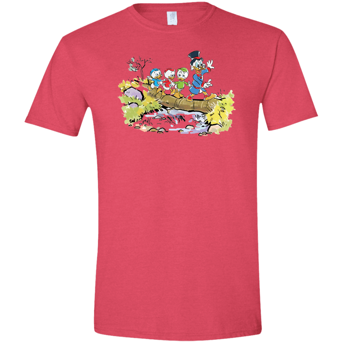 T-Shirts Heather Red / S Duck Tails Men's Semi-Fitted Softstyle