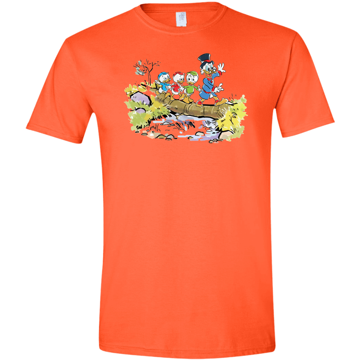 T-Shirts Orange / S Duck Tails Men's Semi-Fitted Softstyle