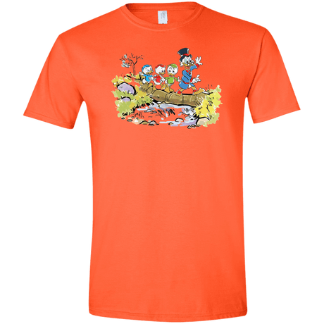 T-Shirts Orange / S Duck Tails Men's Semi-Fitted Softstyle