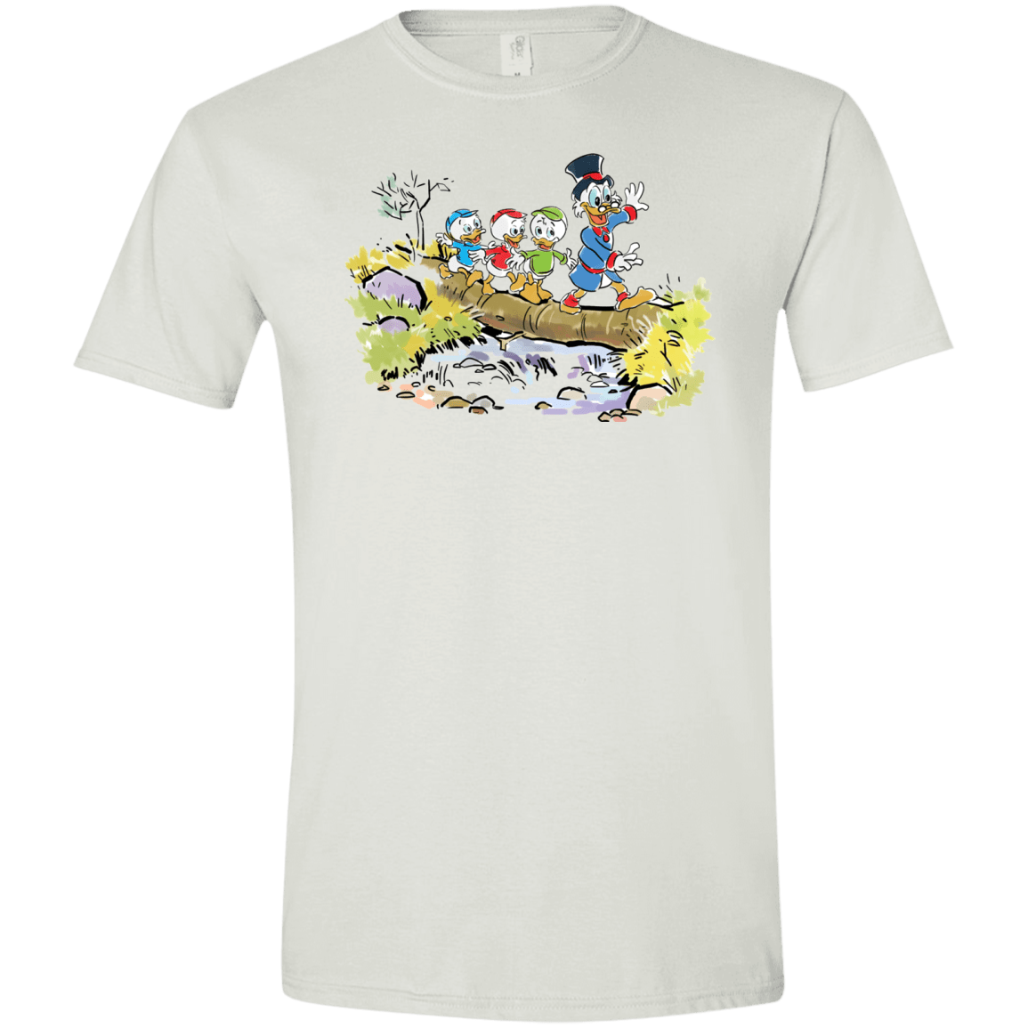 T-Shirts White / X-Small Duck Tails Men's Semi-Fitted Softstyle