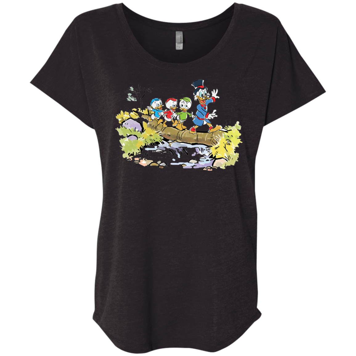 T-Shirts Vintage Black / X-Small Duck Tails Triblend Dolman Sleeve