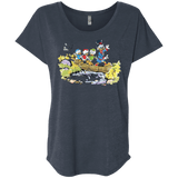 T-Shirts Vintage Navy / X-Small Duck Tails Triblend Dolman Sleeve