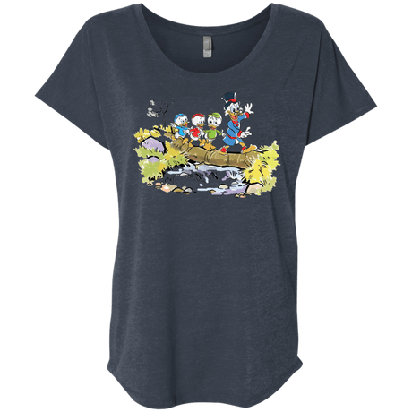 T-Shirts Vintage Navy / X-Small Duck Tails Triblend Dolman Sleeve