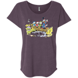 T-Shirts Vintage Purple / X-Small Duck Tails Triblend Dolman Sleeve