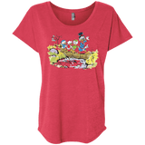 T-Shirts Vintage Red / X-Small Duck Tails Triblend Dolman Sleeve