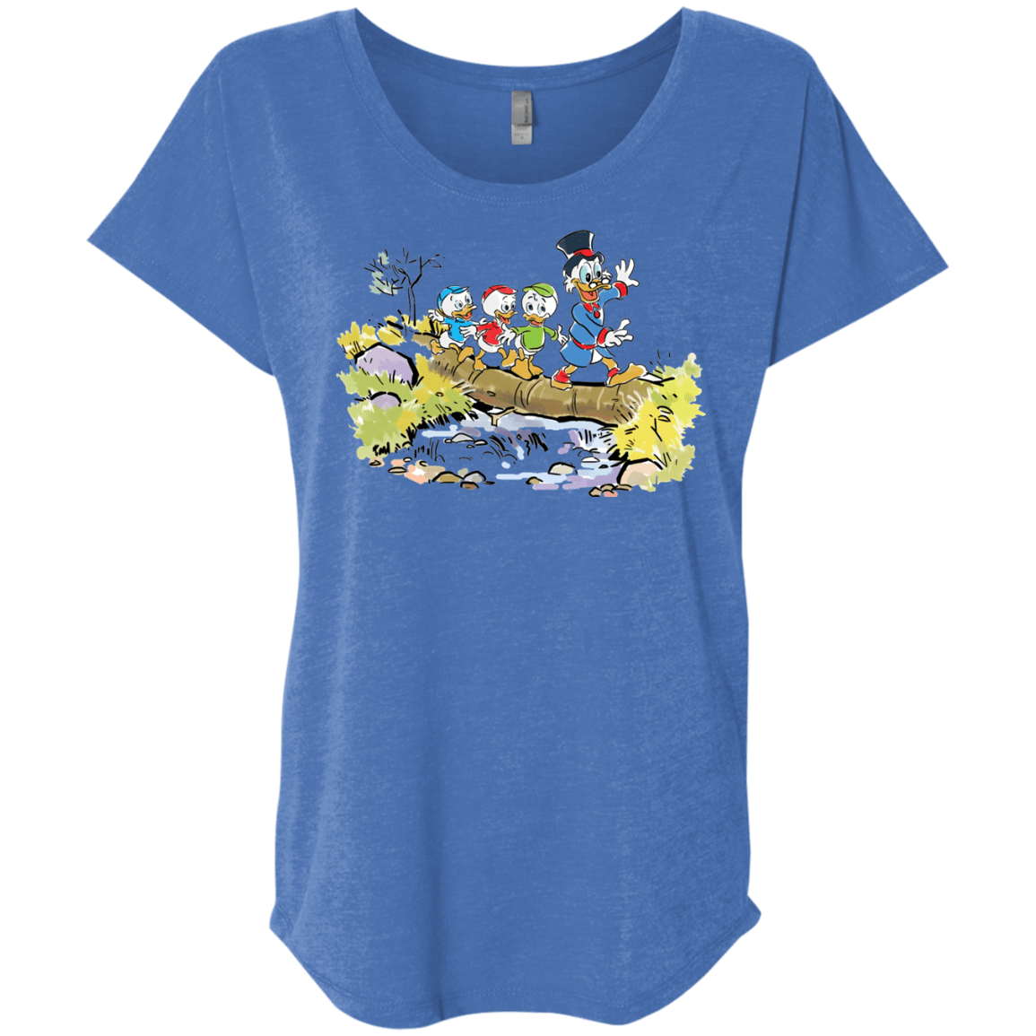 T-Shirts Vintage Royal / X-Small Duck Tails Triblend Dolman Sleeve