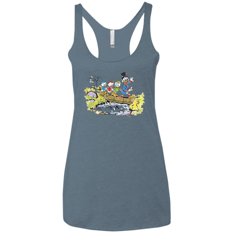T-Shirts Indigo / X-Small Duck Tails Women's Triblend Racerback Tank