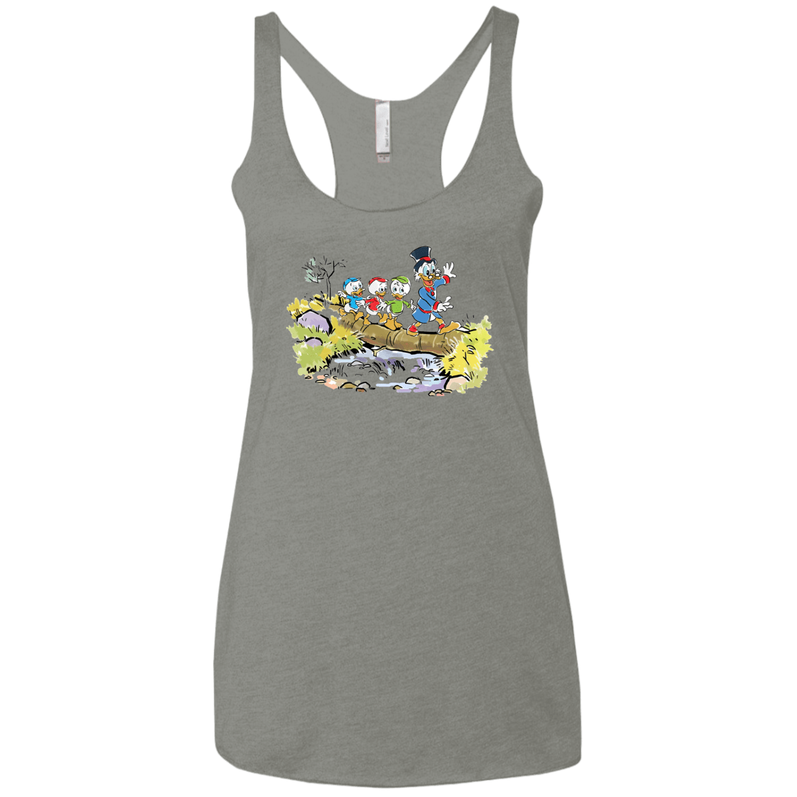 T-Shirts Venetian Grey / X-Small Duck Tails Women's Triblend Racerback Tank