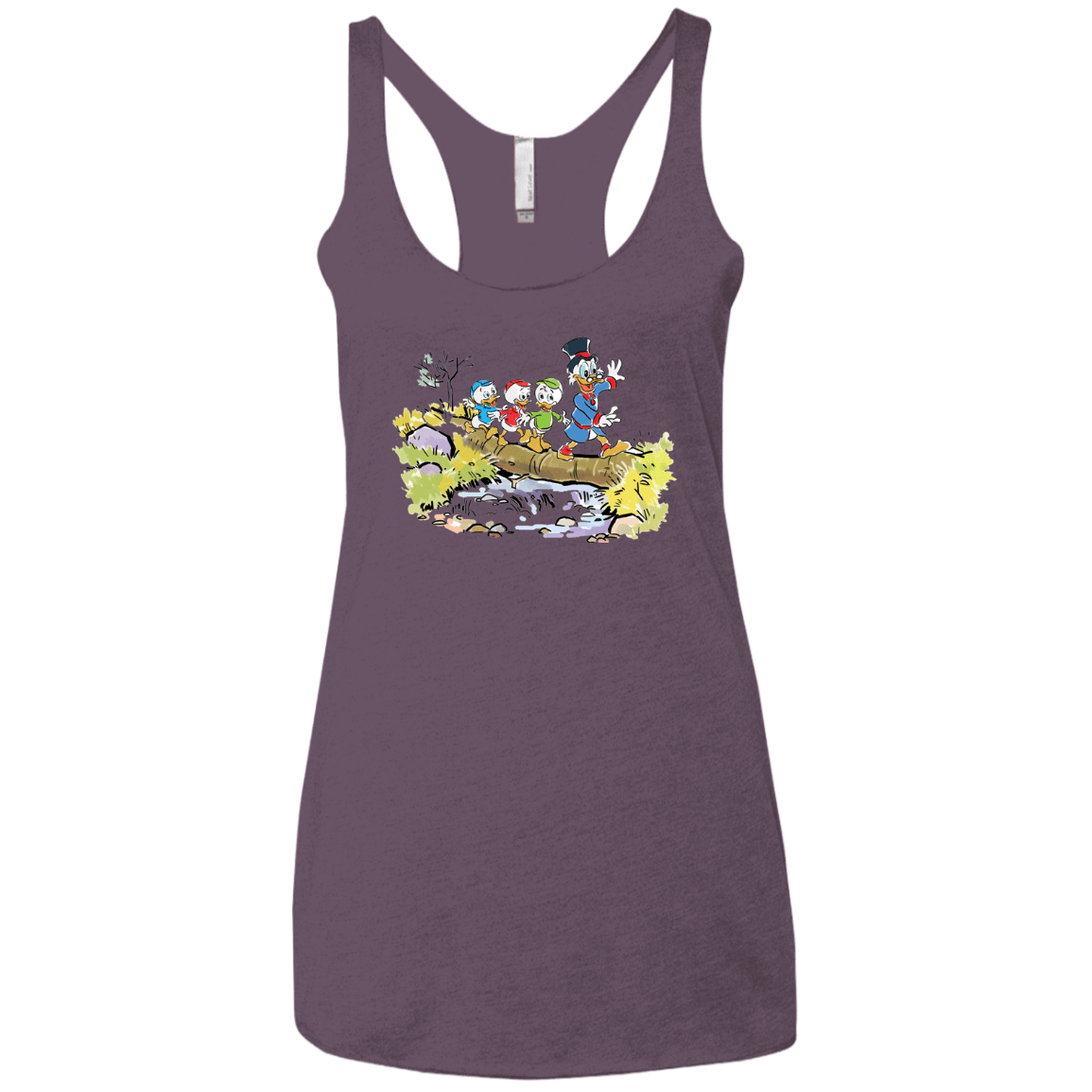 T-Shirts Vintage Purple / X-Small Duck Tails Women's Triblend Racerback Tank