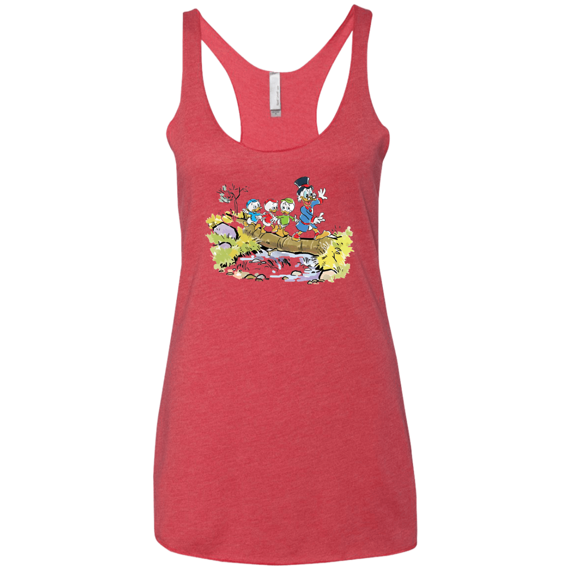T-Shirts Vintage Red / X-Small Duck Tails Women's Triblend Racerback Tank