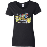 T-Shirts Black / S Duck Tails Women's V-Neck T-Shirt