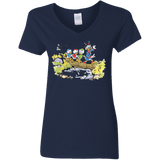 T-Shirts Navy / S Duck Tails Women's V-Neck T-Shirt