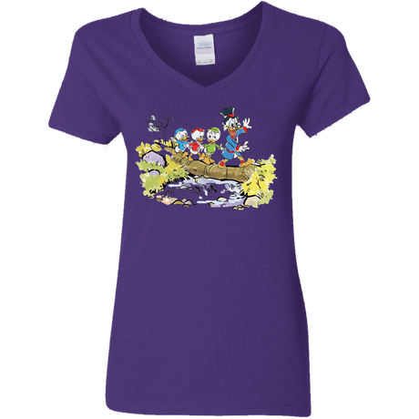 T-Shirts Purple / S Duck Tails Women's V-Neck T-Shirt