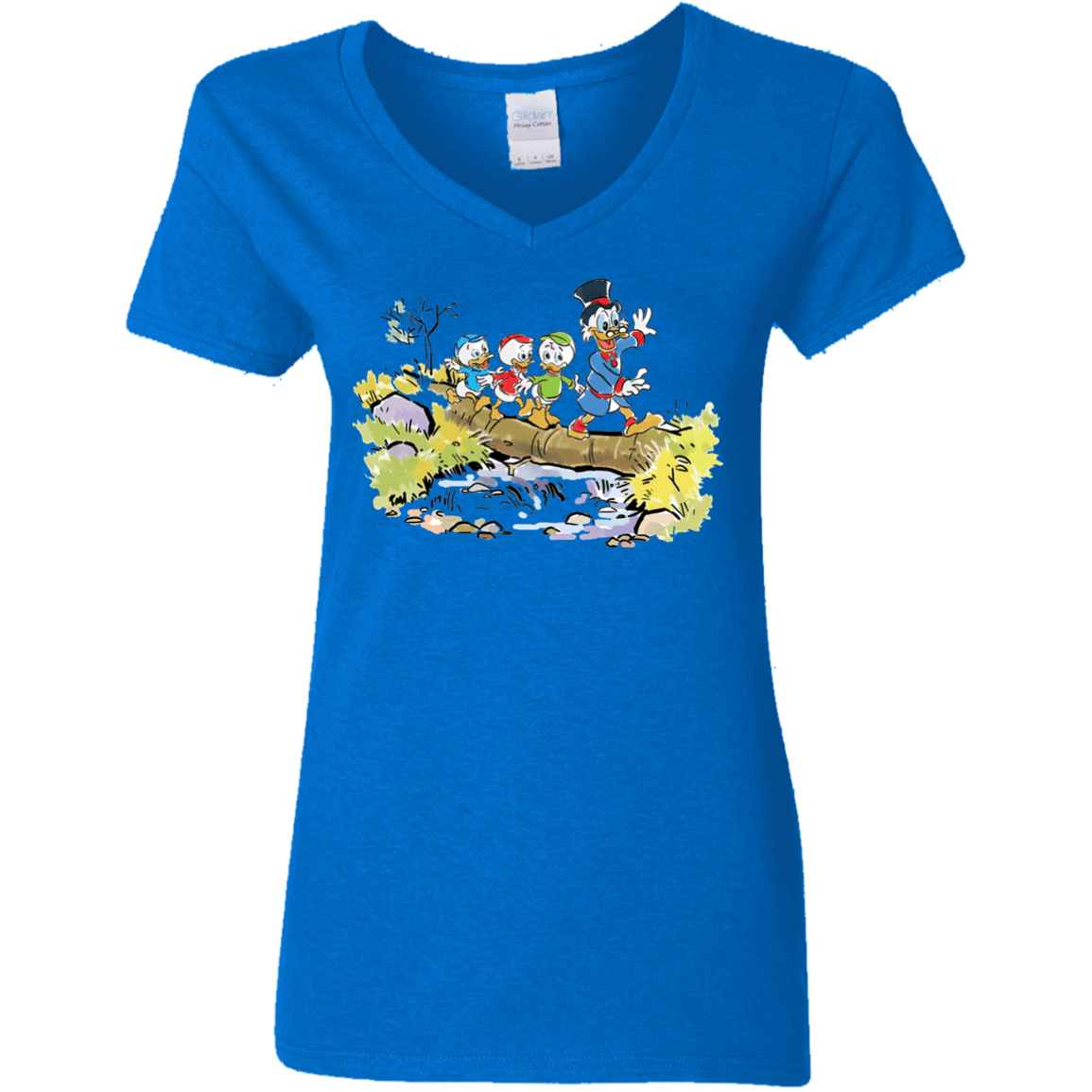 T-Shirts Royal / S Duck Tails Women's V-Neck T-Shirt