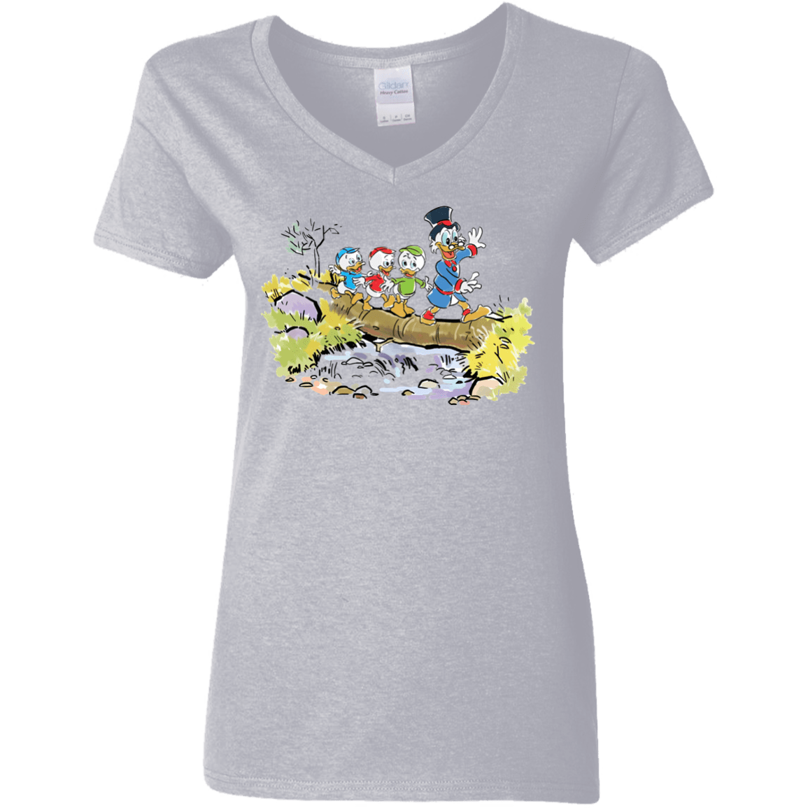 T-Shirts Sport Grey / S Duck Tails Women's V-Neck T-Shirt