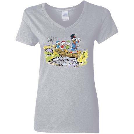 T-Shirts Sport Grey / S Duck Tails Women's V-Neck T-Shirt