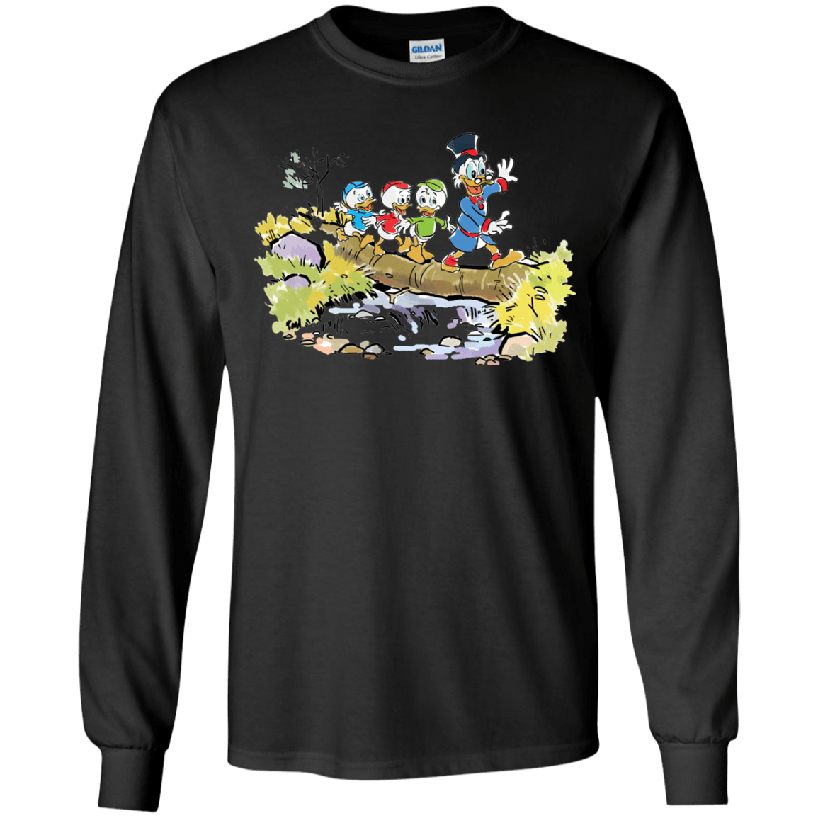 T-Shirts Black / YS Duck Tails Youth Long Sleeve T-Shirt