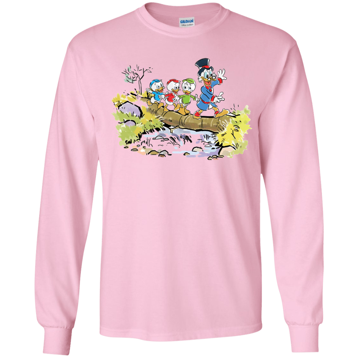 T-Shirts Light Pink / YS Duck Tails Youth Long Sleeve T-Shirt