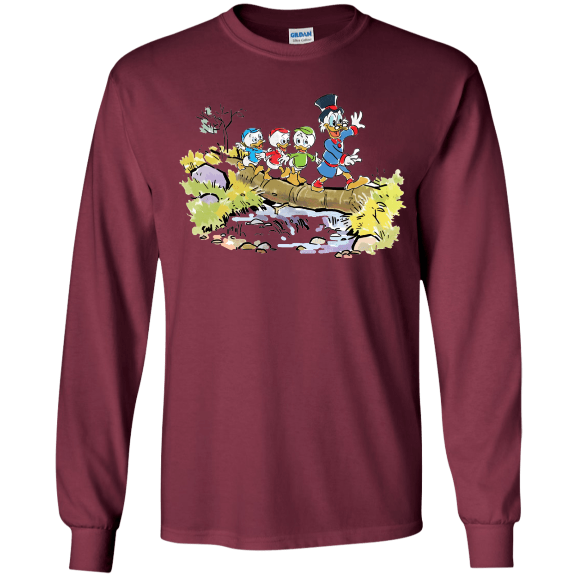 T-Shirts Maroon / YS Duck Tails Youth Long Sleeve T-Shirt