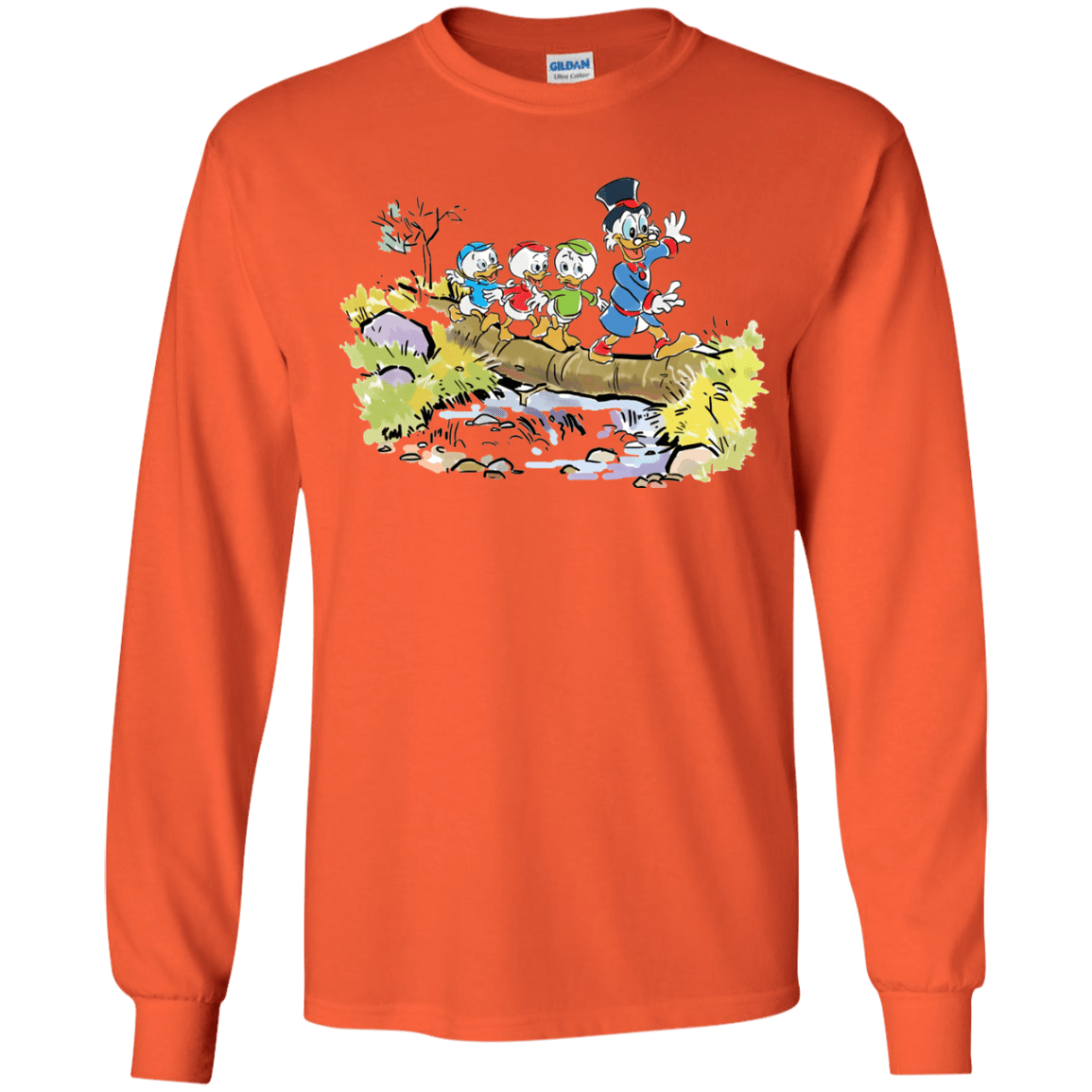 T-Shirts Orange / YS Duck Tails Youth Long Sleeve T-Shirt