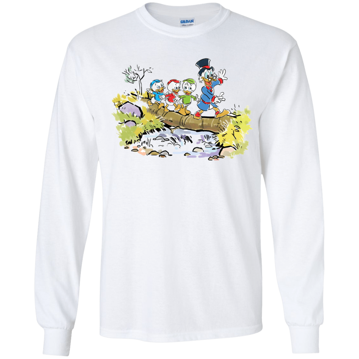 T-Shirts White / YS Duck Tails Youth Long Sleeve T-Shirt