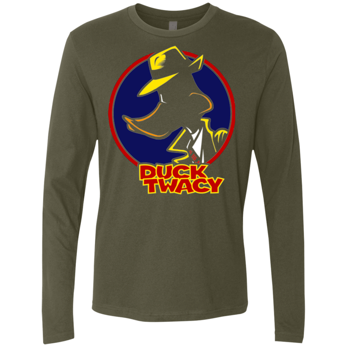 T-Shirts Military Green / S Duck Twacy Men's Premium Long Sleeve