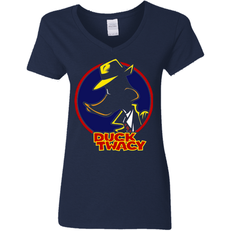 T-Shirts Navy / S Duck Twacy Women's V-Neck T-Shirt