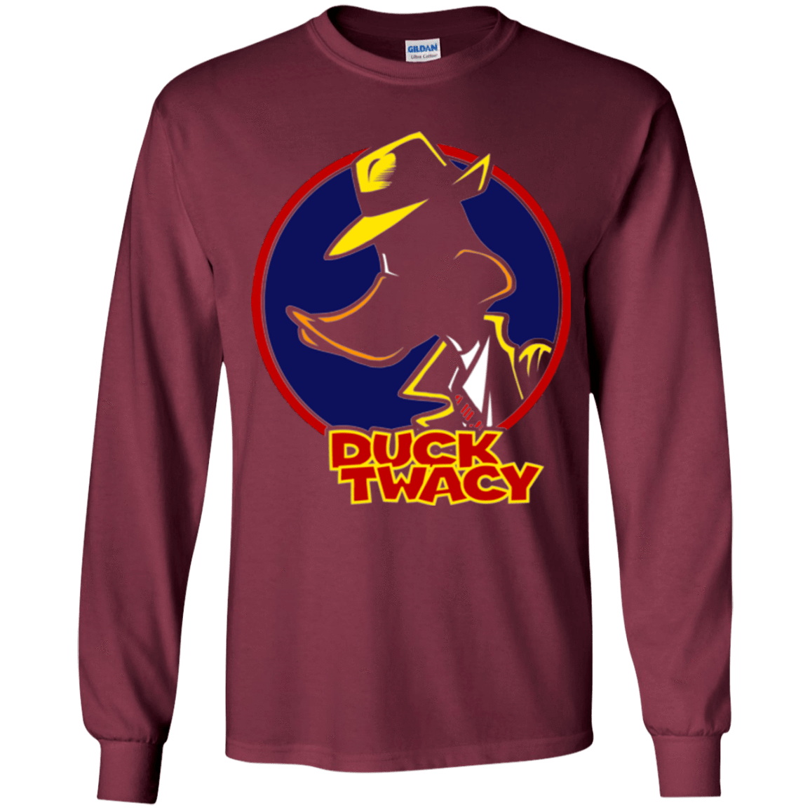 T-Shirts Maroon / YS Duck Twacy Youth Long Sleeve T-Shirt