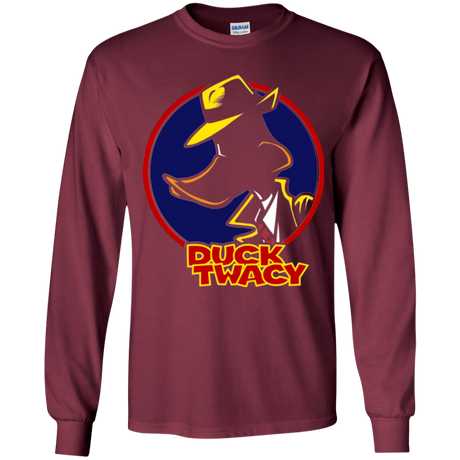T-Shirts Maroon / YS Duck Twacy Youth Long Sleeve T-Shirt