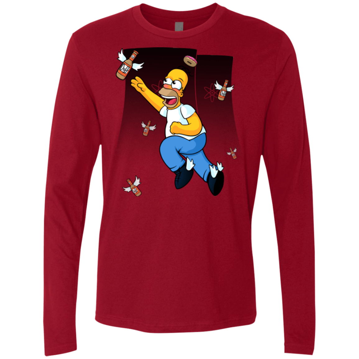 T-Shirts Cardinal / Small Duff Gives Wings Men's Premium Long Sleeve