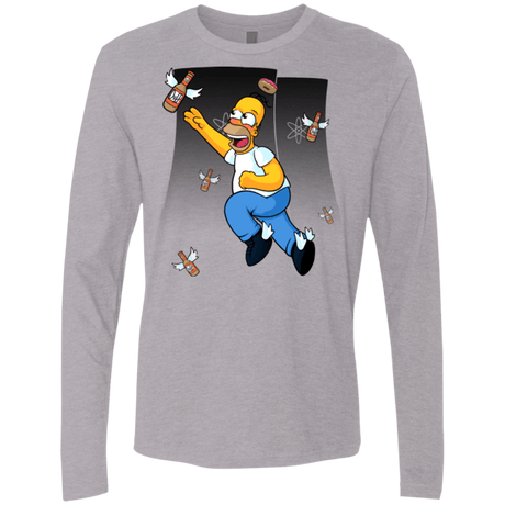 T-Shirts Heather Grey / Small Duff Gives Wings Men's Premium Long Sleeve