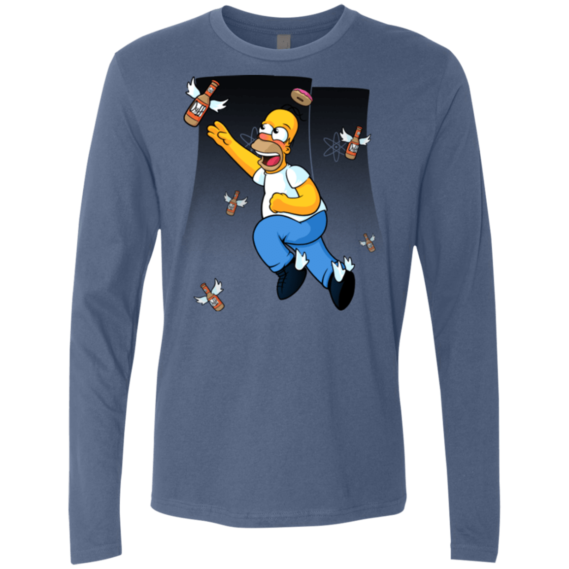 T-Shirts Indigo / Small Duff Gives Wings Men's Premium Long Sleeve