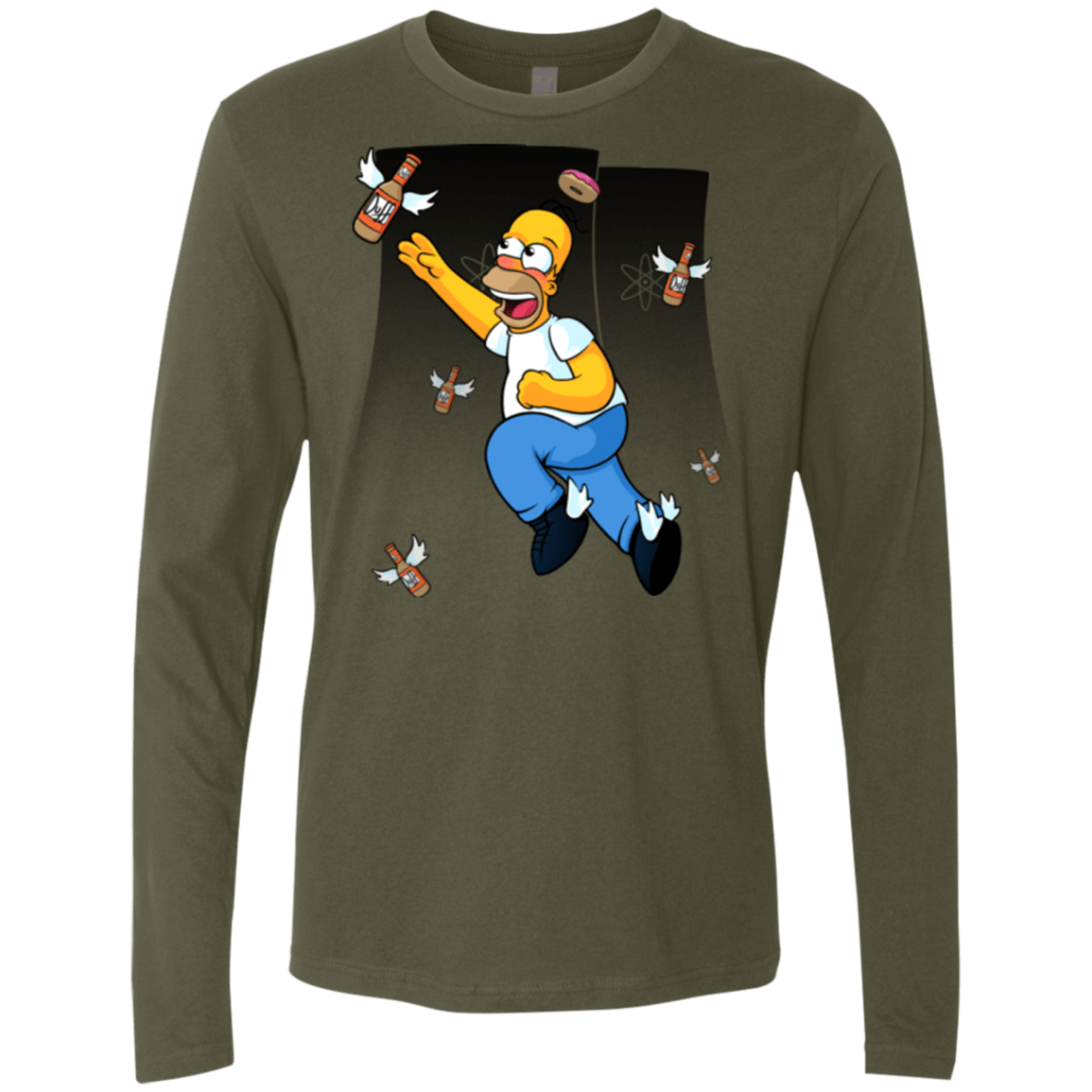 T-Shirts Military Green / Small Duff Gives Wings Men's Premium Long Sleeve